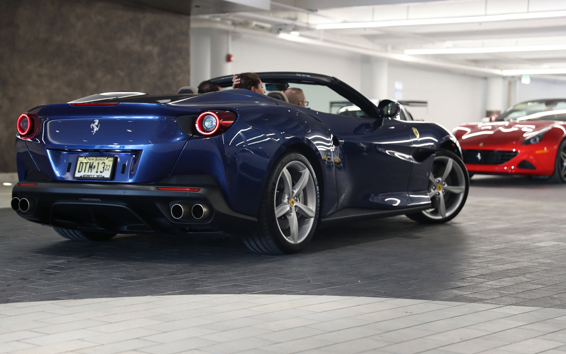 Dark Blue Ferrari Portofino at The Collection