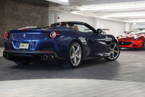 Dark Blue Ferrari Portofino at The Collection