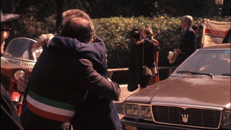 Maserati in background of scene in The Godfather III